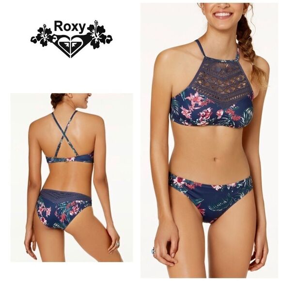 ROXY tropical print with crochet bikini. - Picture 13 of 13